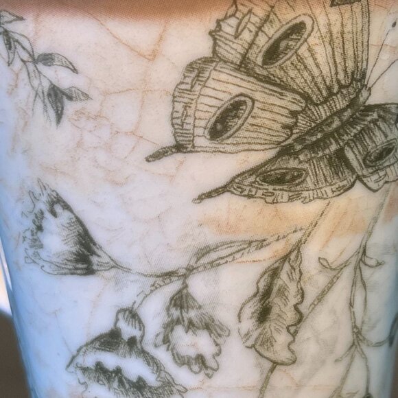 222 Fifth FLORAL TOILE  ~ Kathryn White / Art in Motion / Tapered Porcelain Cup - Picture 2 of 14